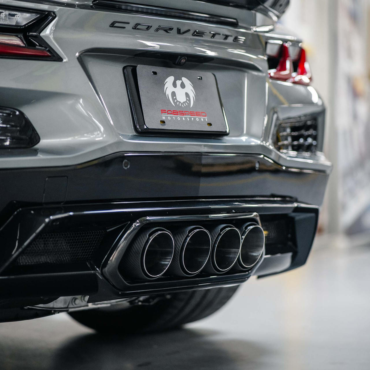 Fabspeed Chevrolet Corvette C8 Z06 Carbon Fiber Quad Tips 2023 Onwards (FS.CHEVY.C8Z06.QTCF)