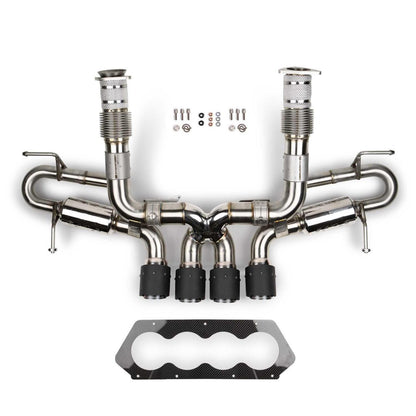 Fabspeed Chevrolet Corvette C8 Stingray / E-Ray Valved Center Exit Conversion Exhaust System 2023 Onwards (FS.CHEVY.C8CECK.VLV)
