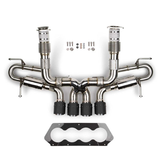 Fabspeed Chevrolet Corvette C8 Stingray / E-Ray Valved Center Exit Conversion Exhaust System 2023 Onwards (FS.CHEVY.C8CECK.VLV)