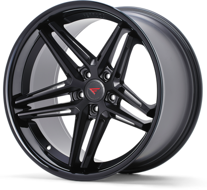 Ferrada Wheels CM1  Matte Black With Gloss Black Lip