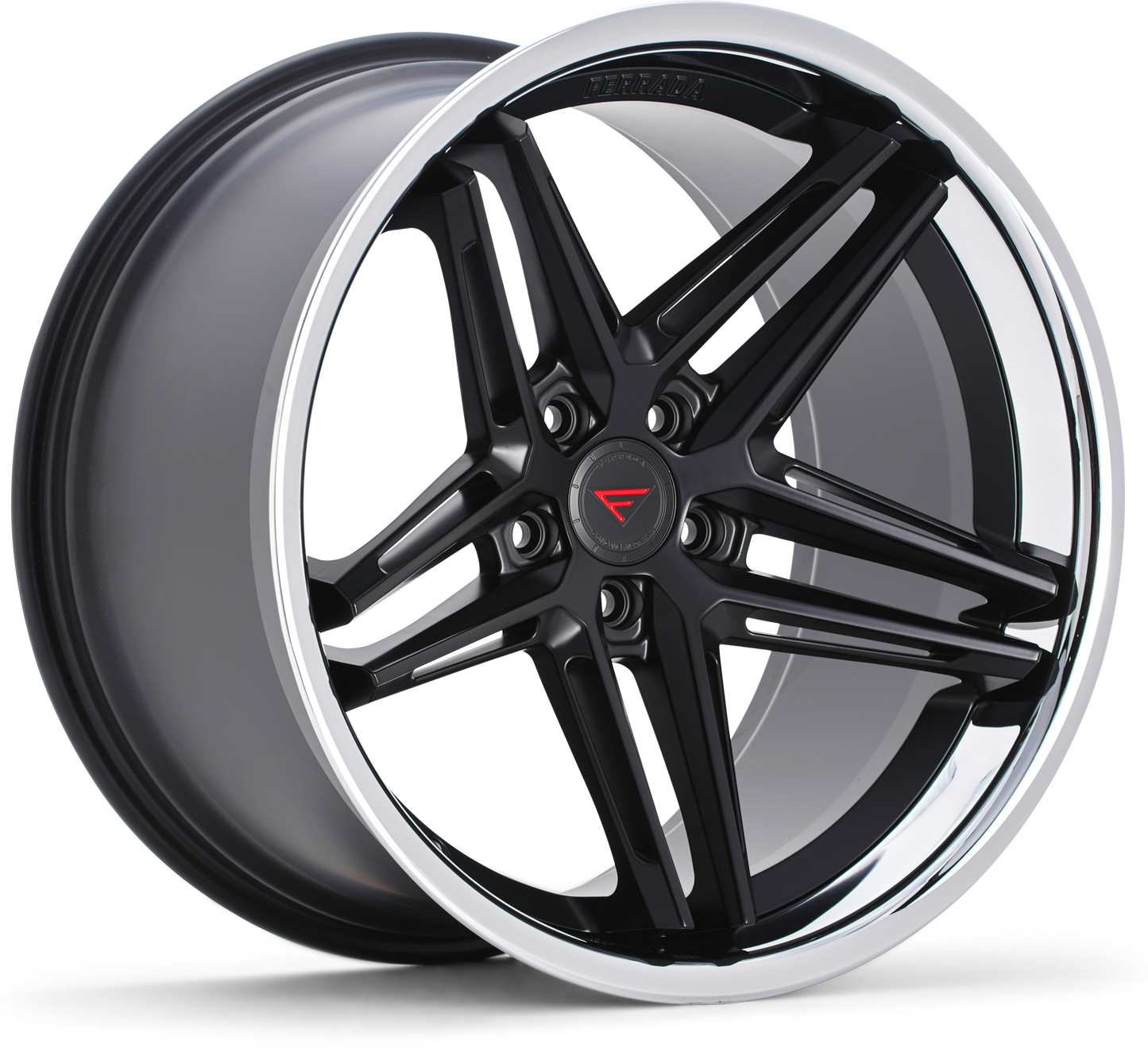 Ferrada Wheels CM1  Machine Black With Chrome Lip