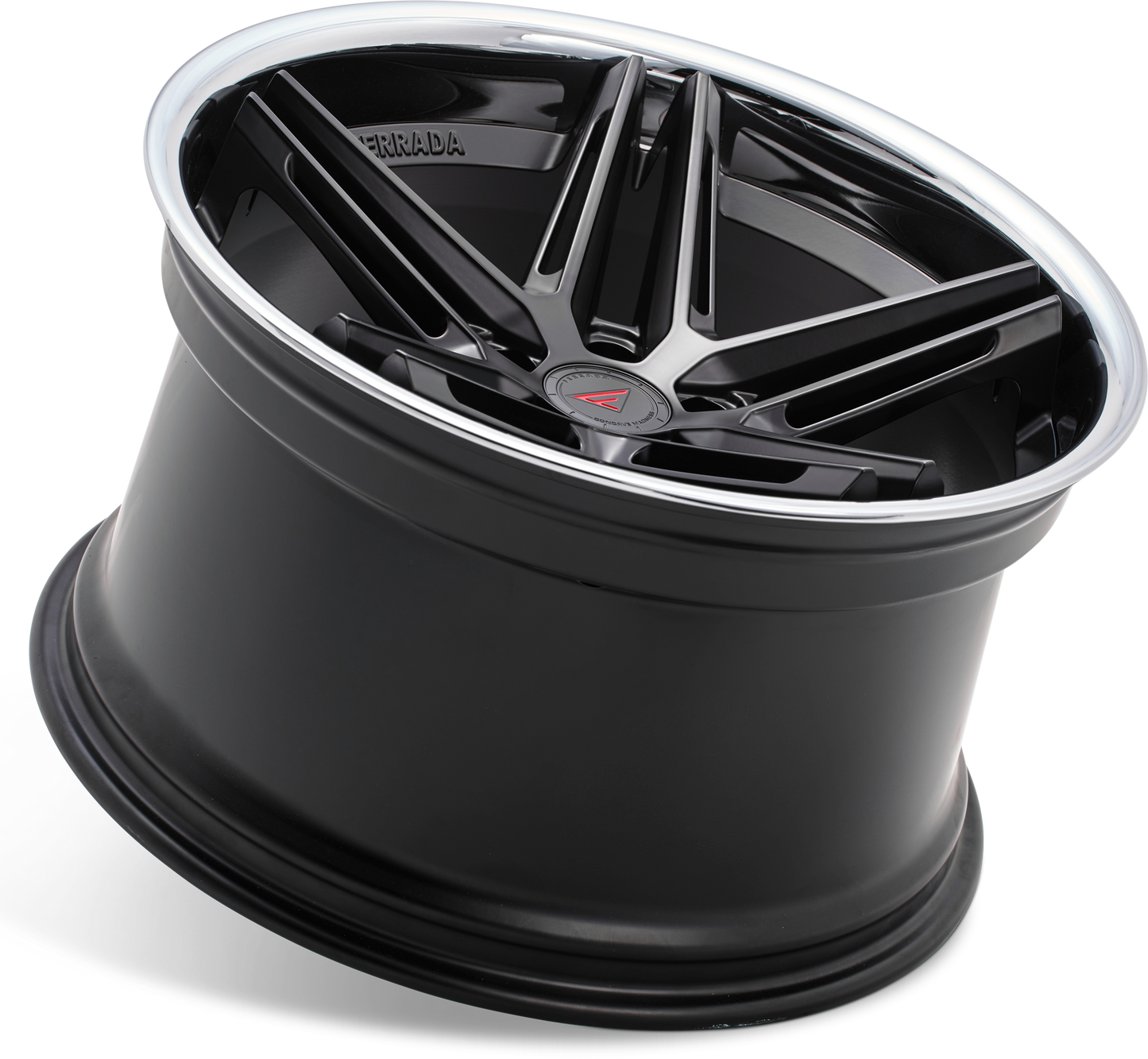Ferrada Wheels CM1  Machine Black With Chrome Lip