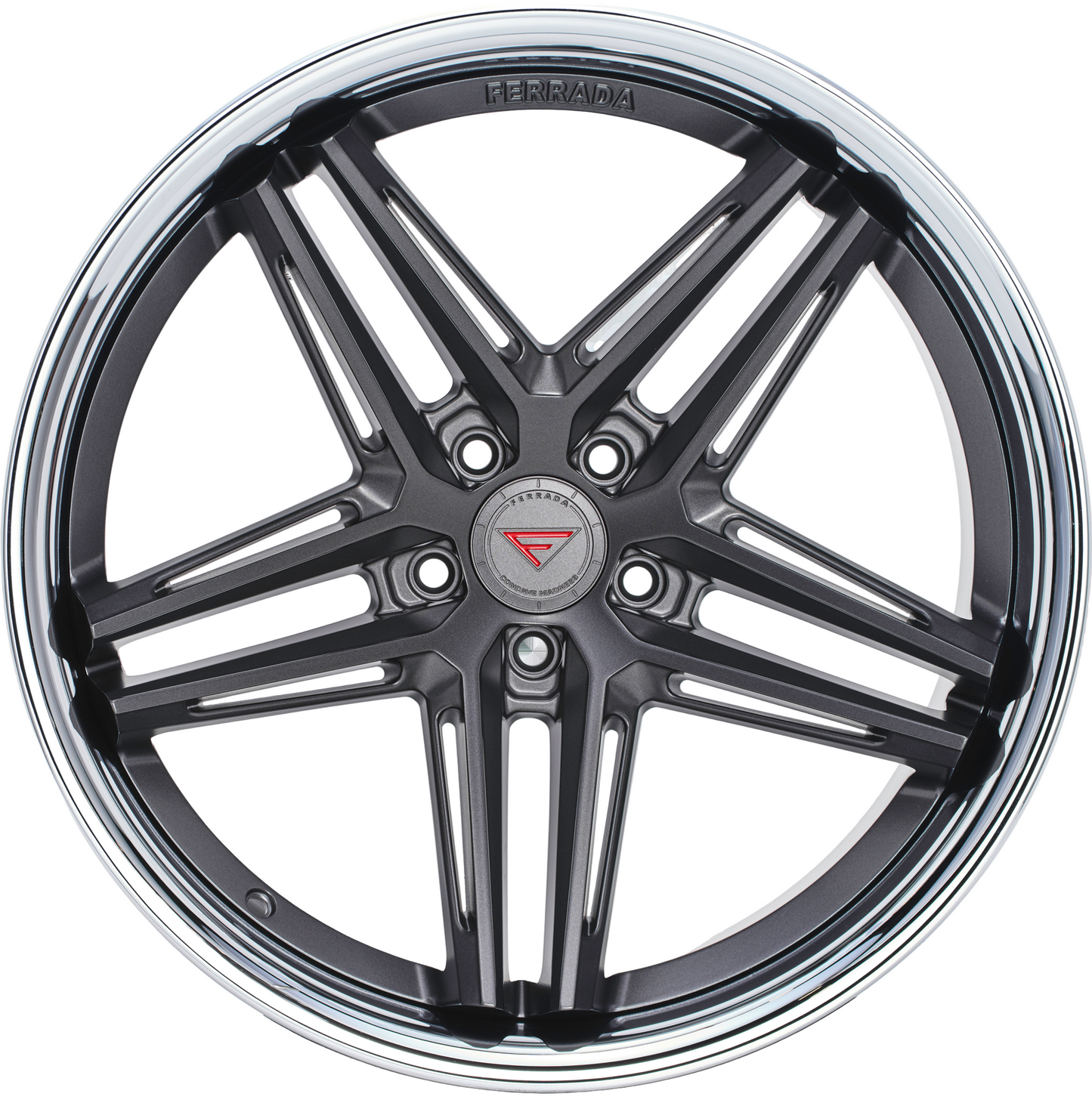 Ferrada Wheels CM1  Matte Graphite With Chrome Lip