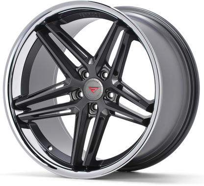 Ferrada Wheels CM1  Matte Graphite With Chrome Lip