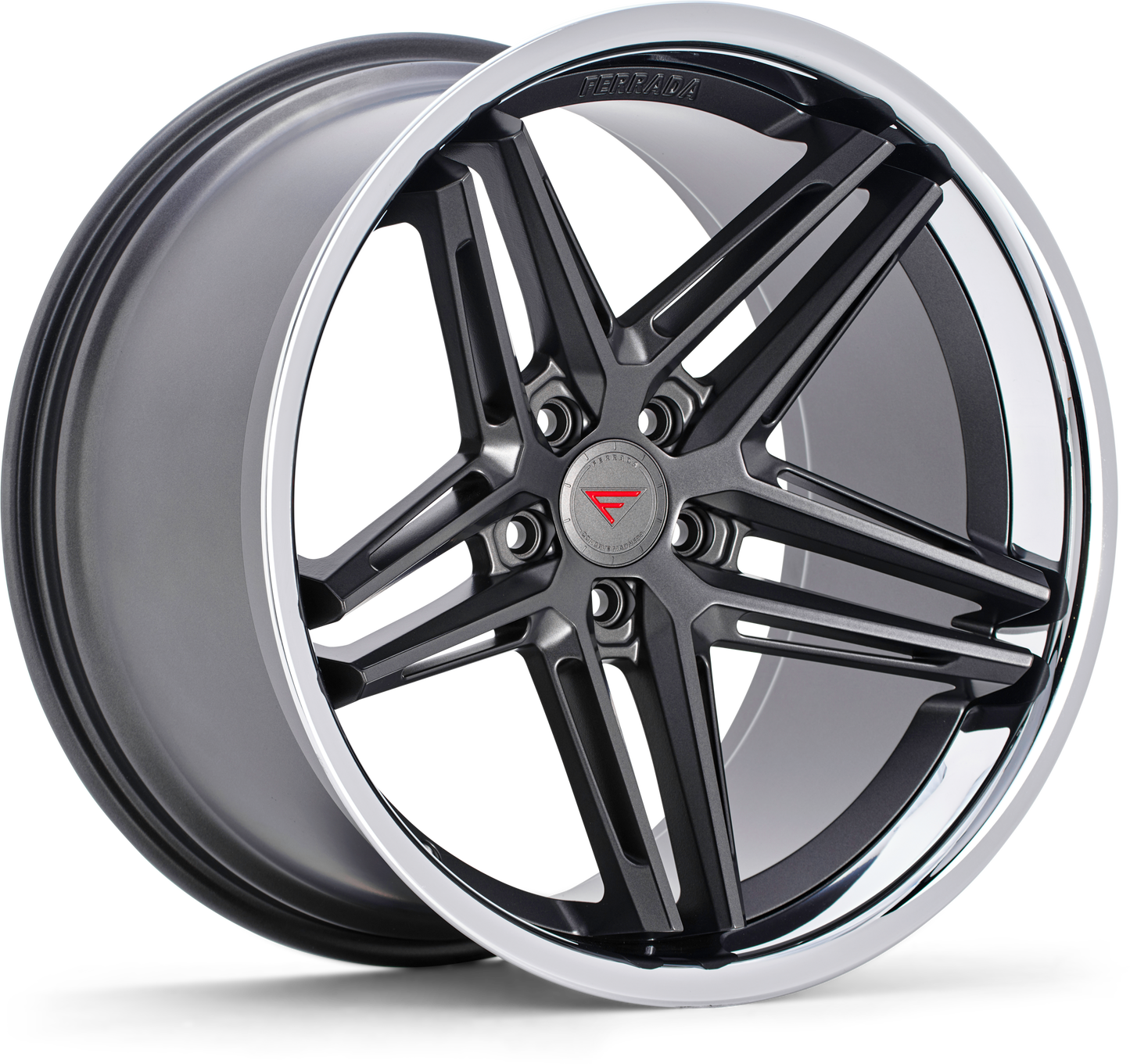 Ferrada Wheels CM1  Matte Graphite With Chrome Lip