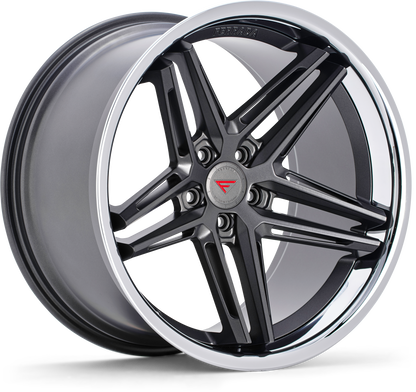 Ferrada Wheels CM1  Matte Graphite With Chrome Lip