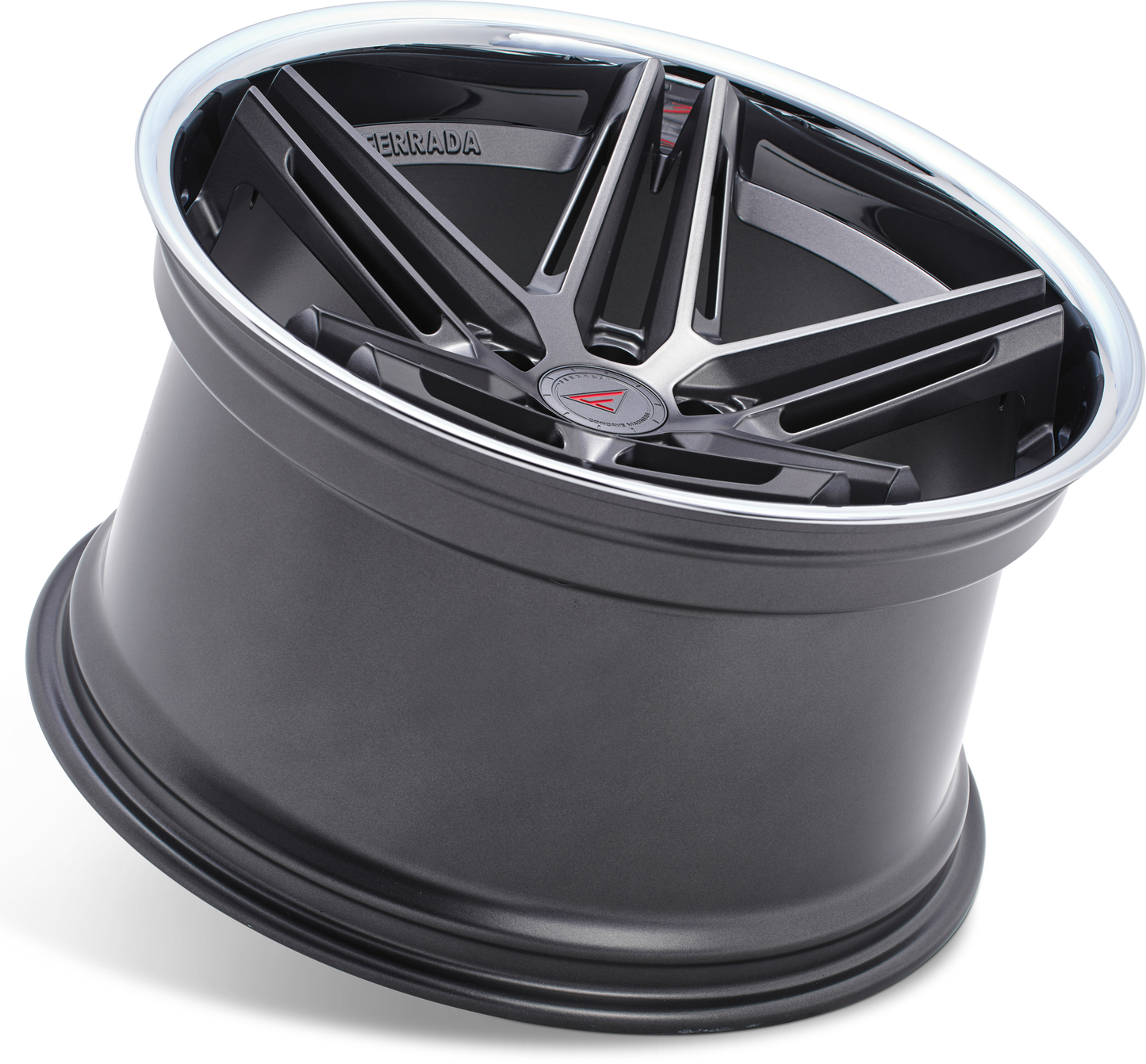 Ferrada Wheels CM1  Matte Graphite With Chrome Lip