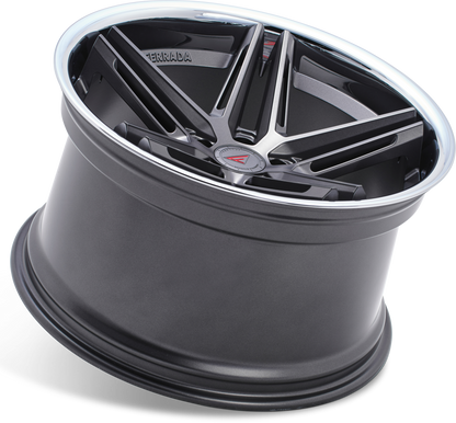 Ferrada Wheels CM1  Matte Graphite With Chrome Lip