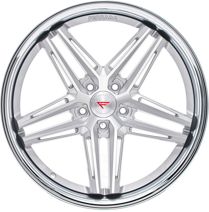 Ferrada Wheels CM1 Machine Silver With Chrome Lip