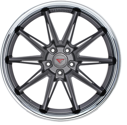 Ferrada Wheels CM2  Matte Graphite With Chrome Lip