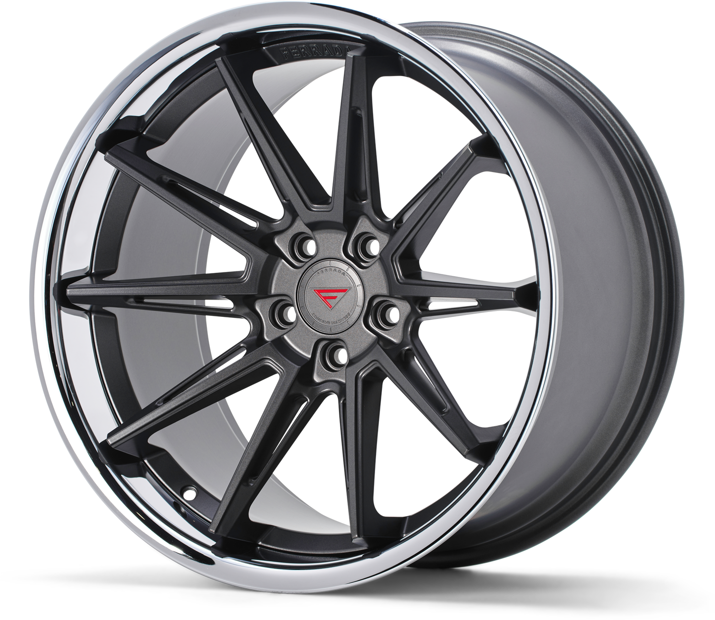 Ferrada Wheels CM2  Matte Graphite With Chrome Lip