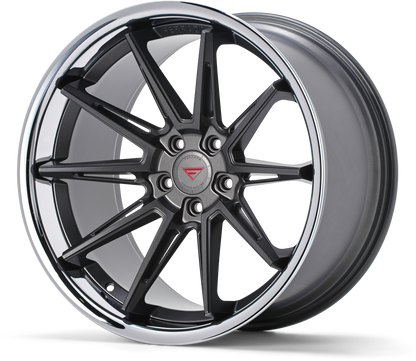 Ferrada Wheels CM2  Matte Graphite With Chrome Lip