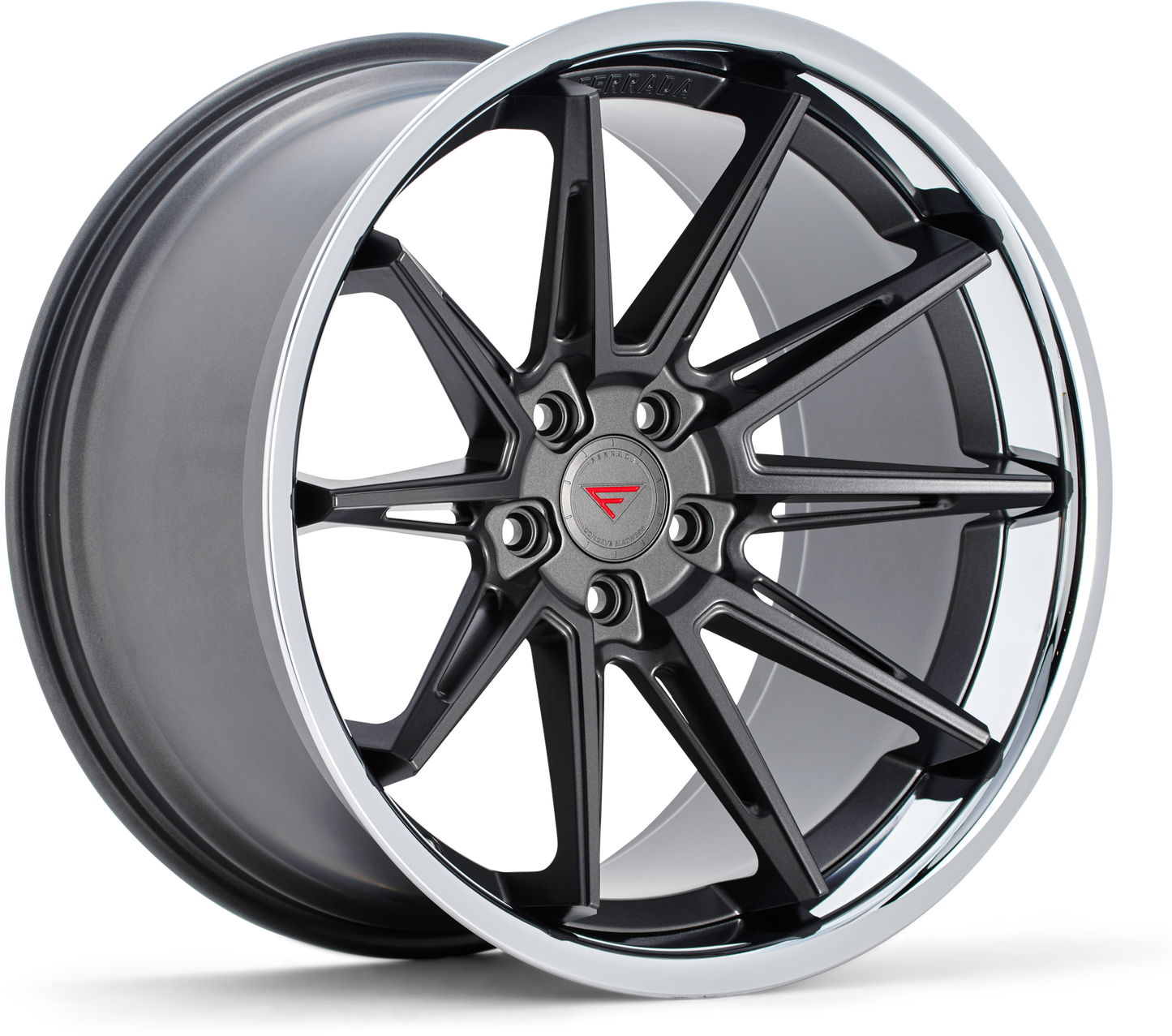 Ferrada Wheels CM2  Matte Graphite With Chrome Lip
