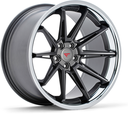 Ferrada Wheels CM2  Matte Graphite With Chrome Lip