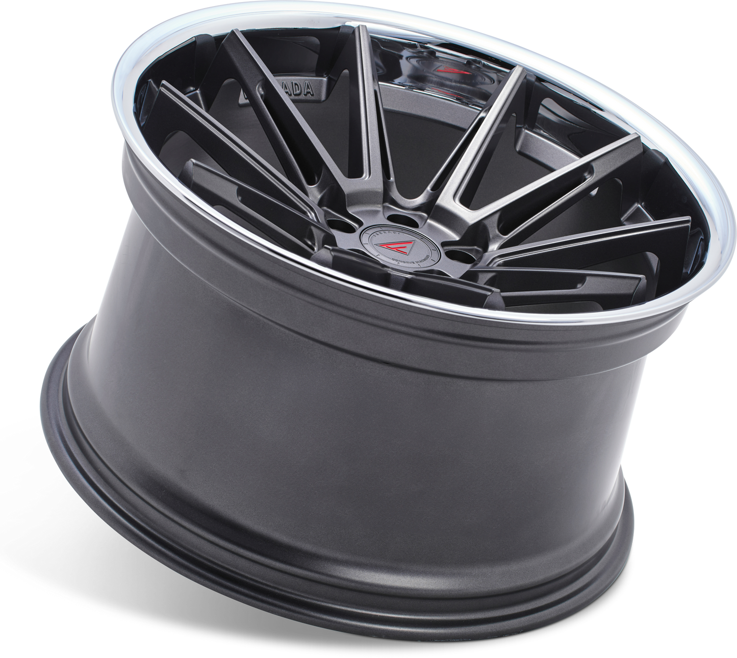 Ferrada Wheels CM2  Matte Graphite With Chrome Lip