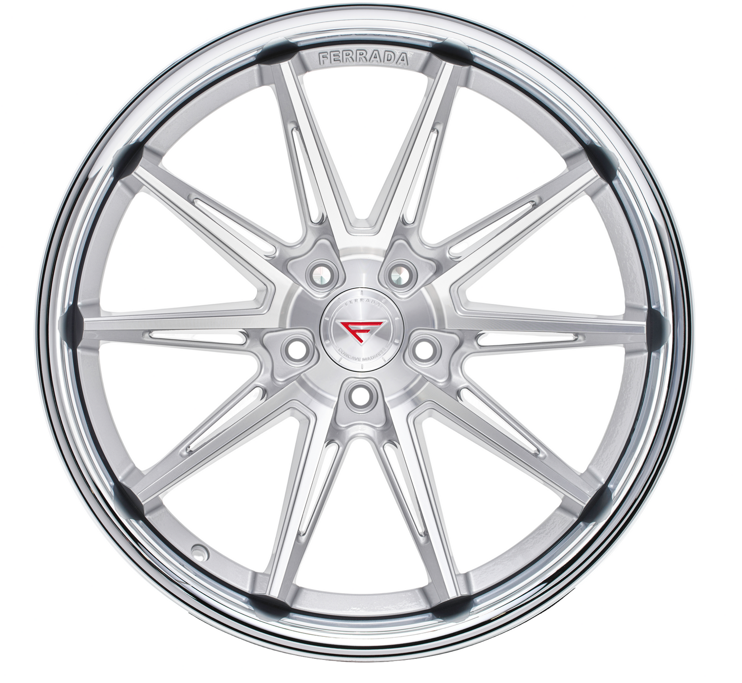 Ferrada Wheels CM2  Machine Silver With Chrome Lip