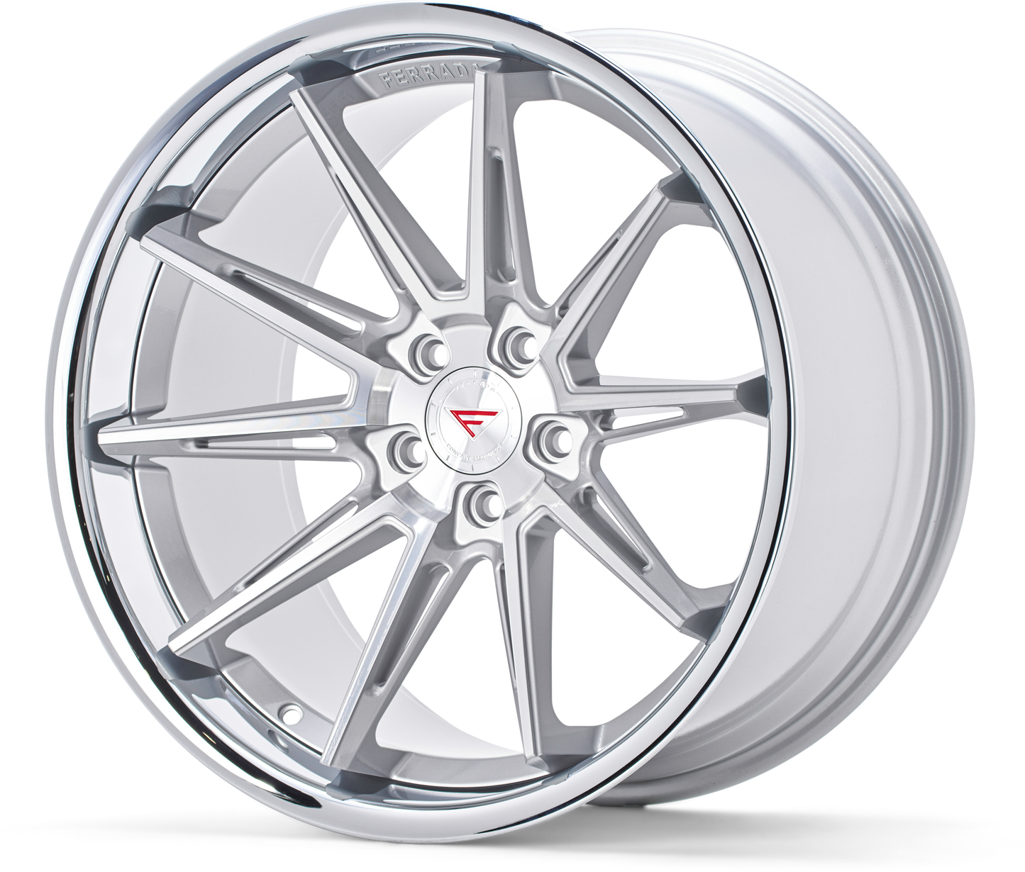 Ferrada Wheels CM2  Machine Silver With Chrome Lip