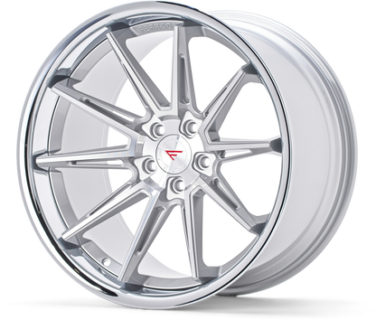 Ferrada Wheels CM2  Machine Silver With Chrome Lip