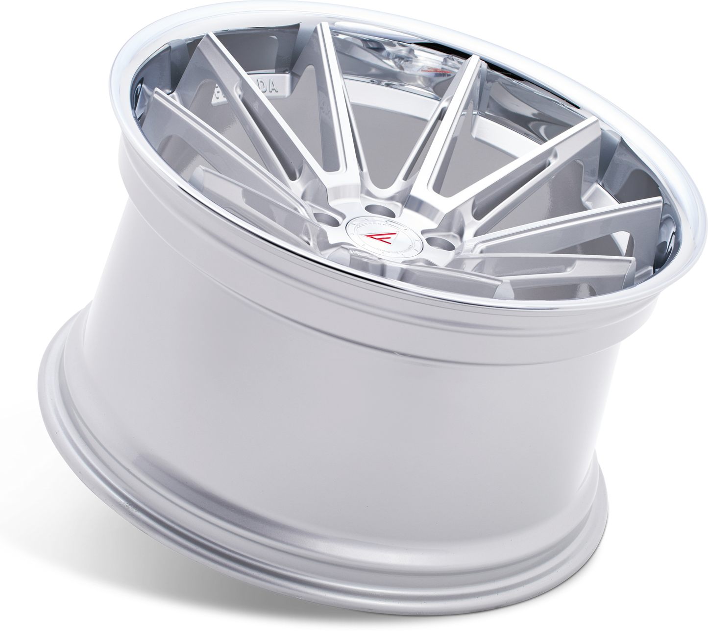 Ferrada Wheels CM2  Machine Silver With Chrome Lip