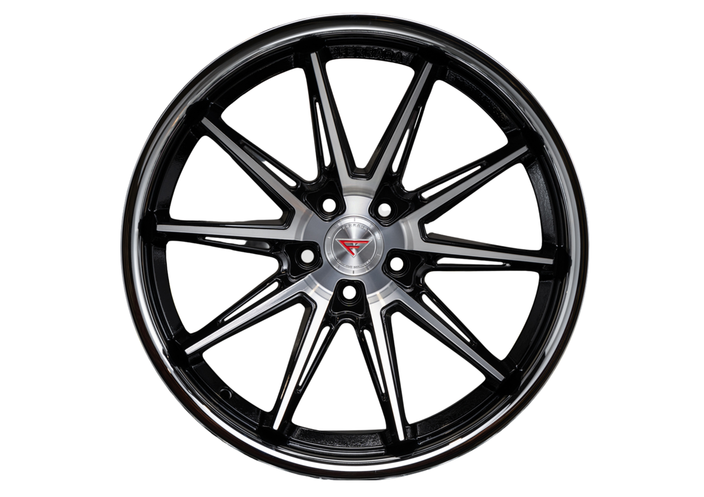 Ferrada Wheels CM2 Machine Black With Chrome Lip