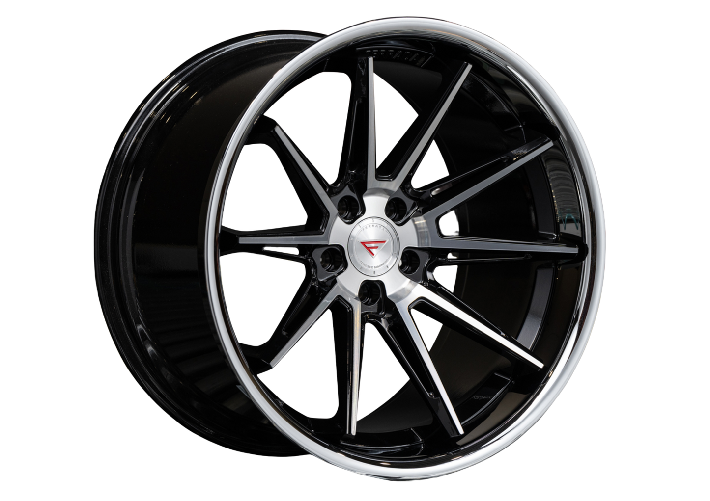 Ferrada Wheels CM2 Machine Black With Chrome Lip