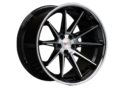 Ferrada Wheels CM2 Machine Black With Chrome Lip