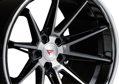Ferrada Wheels CM2 Machine Black With Chrome Lip