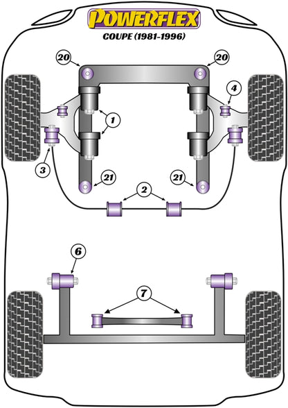 Audi (PFR3-110) Rear Beam Front Location Bush