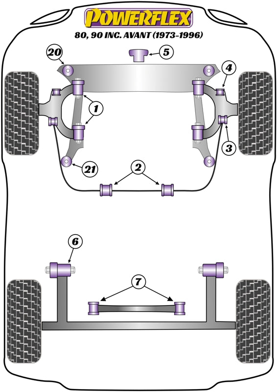 Audi (PFR3-111) Rear Beam Front Location Bush