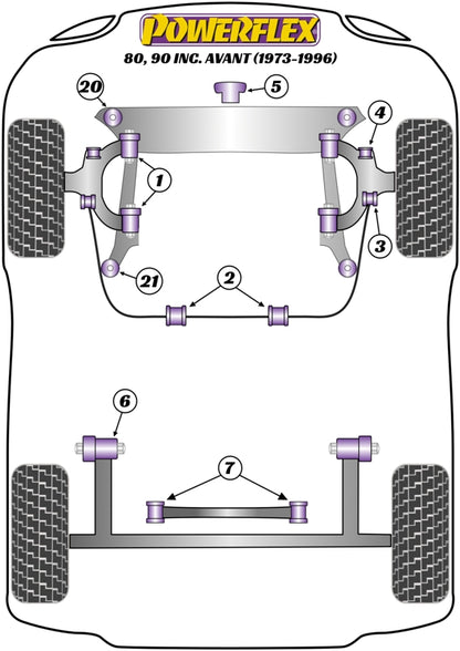 Audi (PFR3-111) Rear Beam Front Location Bush