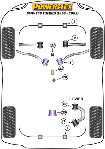 BMW (PFR5-711-12) Rear Lower Arm Rear Bush