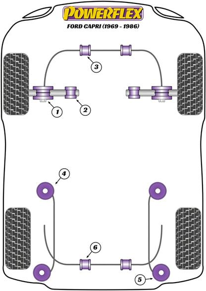Ford (PFR19-409BLK) Leaf Spring Mount Rear