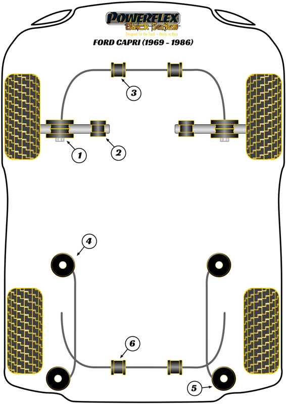 Ford (PFR19-409BLK) Leaf Spring Mount Rear