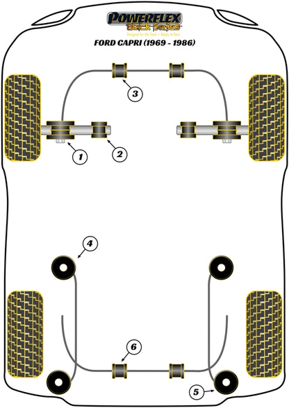 Ford (PFR19-409BLK) Leaf Spring Mount Rear