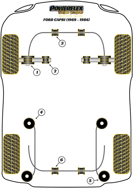 Ford (PFR19-409BLK) Leaf Spring Mount Rear