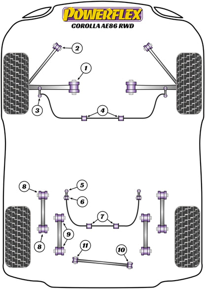 Toyota (PFF76-204-21) Front Anti Roll Bar Mount 21mm