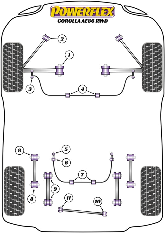 Toyota (PFF76-204-21) Front Anti Roll Bar Mount 21mm
