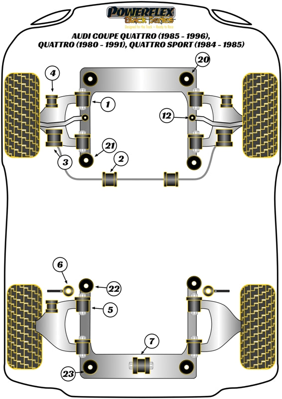 Audi (PFR3-107BLK) Rear Differential Mount
