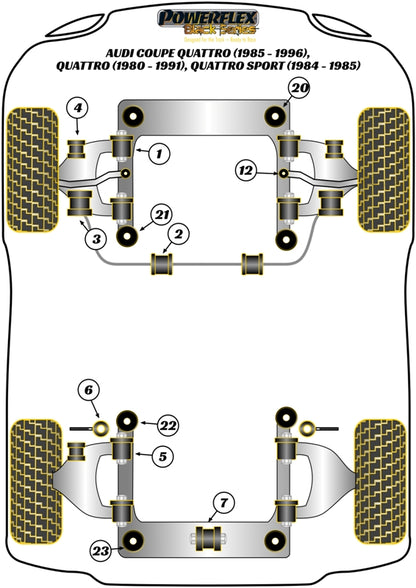 Audi (PFR3-107BLK) Rear Differential Mount