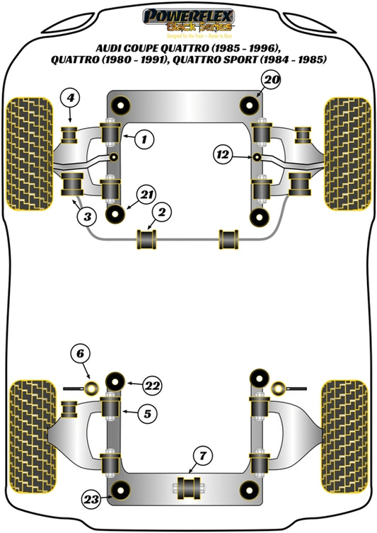 Audi (PFR3-107BLK) Rear Differential Mount