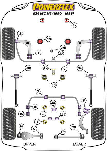BMW (PFR5-3617) Rear Subframe Front Mounting Bush Insert