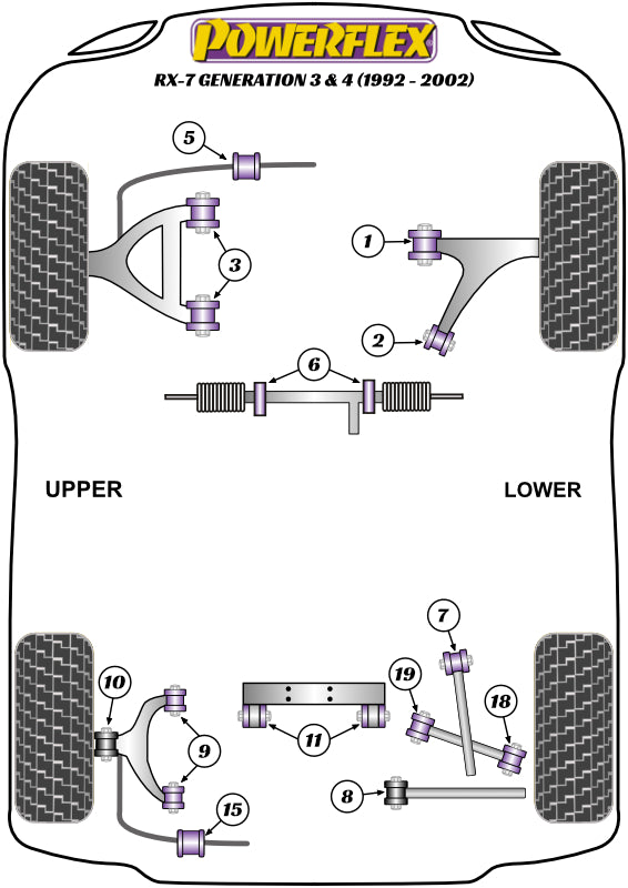 Mazda (PFR36-319) Rear Toe Adjuster Inner Bush