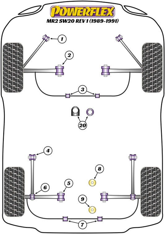 Toyota (PFF76-303) Front Anti Roll Bar Bush 18mm