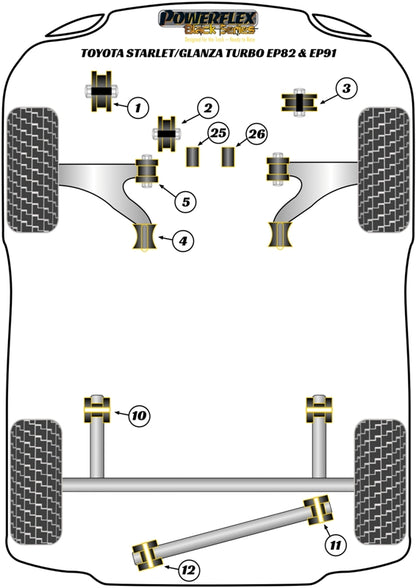 Toyota (PFF76-422BLK) Front Engine Mount (M-Sport)