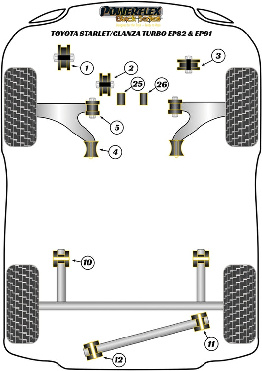 Toyota (PFF76-422BLK) Front Engine Mount (M-Sport)