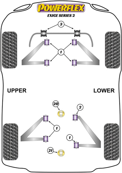 Lotus (PF34-201) Front and Rear Wishbone Bush