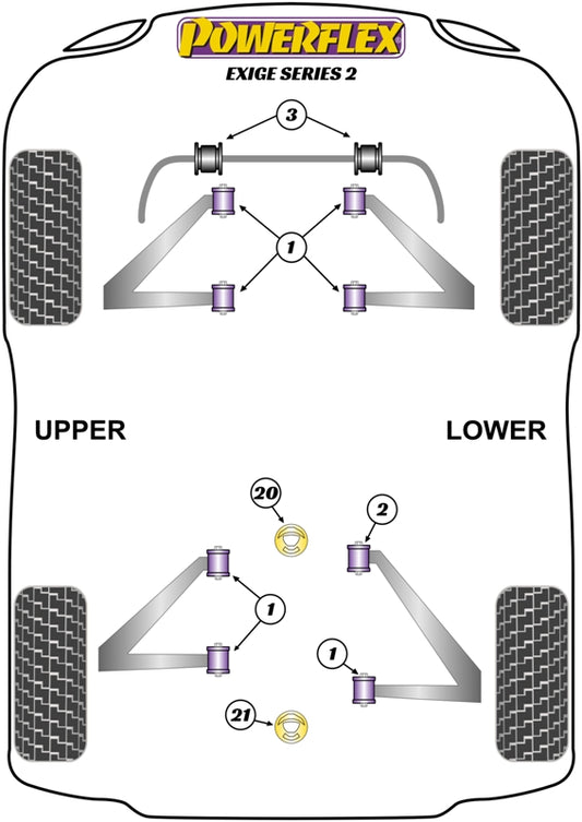 Lotus (PF34-201) Front and Rear Wishbone Bush