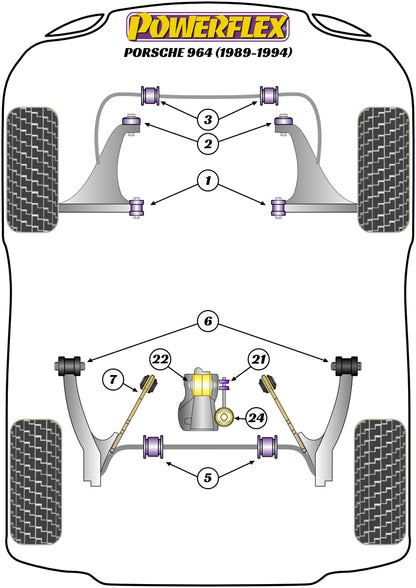Porsche (PFF57-102) Front Wishbone Front Bush