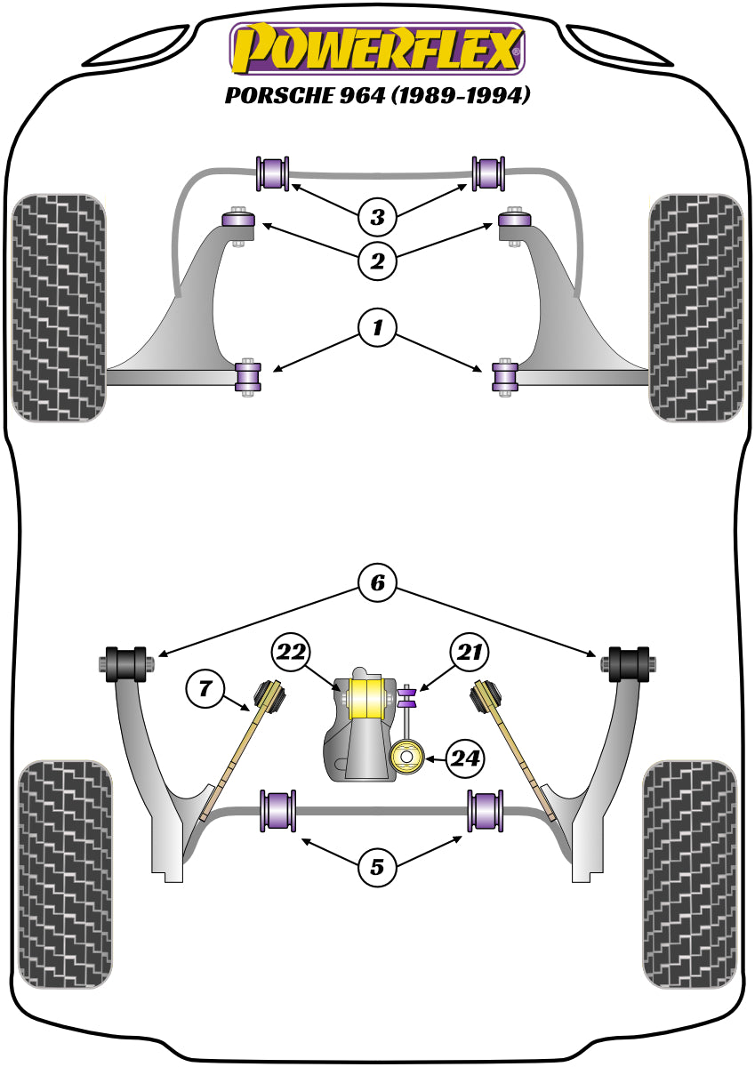 Porsche (PFR57-106) Rear Trailing Arm Front Bush