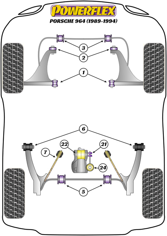 Porsche (PFR57-106) Rear Trailing Arm Front Bush